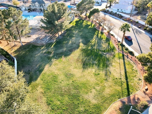 bird's eye view featuring a residential view