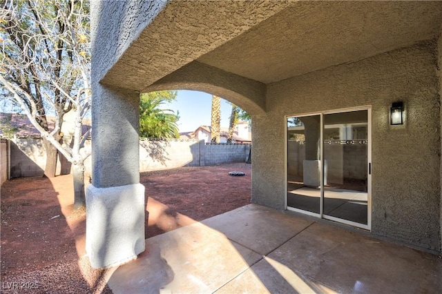 view of patio with a fenced backyard