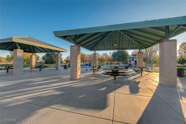 view of property's community with a gazebo