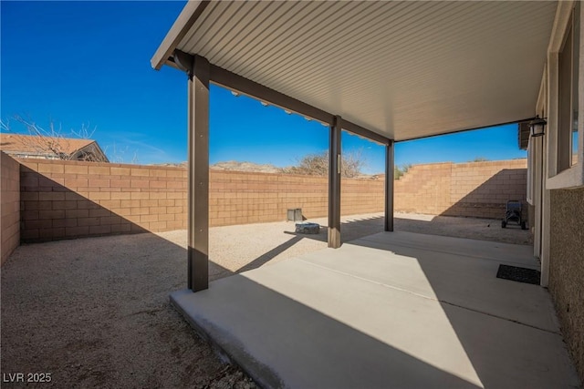 view of patio / terrace with a fenced backyard