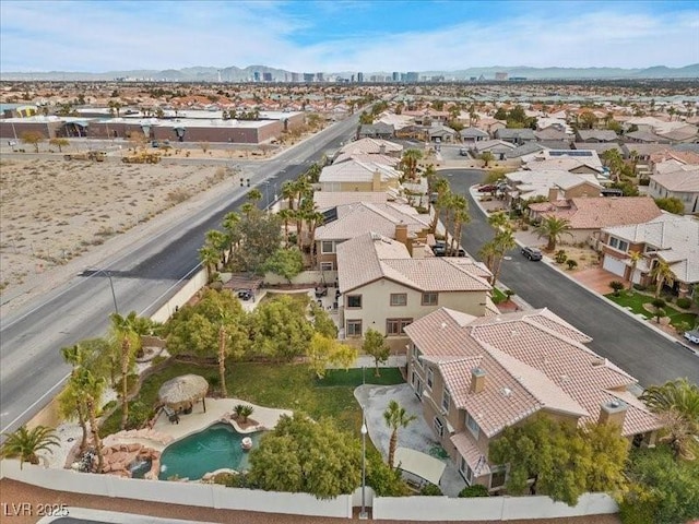 aerial view featuring a residential view