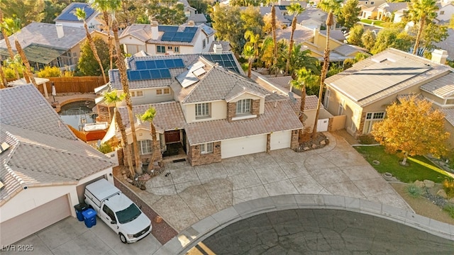 birds eye view of property featuring a residential view