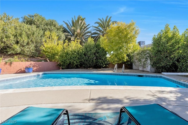 outdoor pool with fence