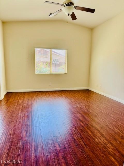 4562 White Cap Mill St, Las Vegas, NV 89147 - empty room featuring wood finished floors, ceiling fan, and baseboards