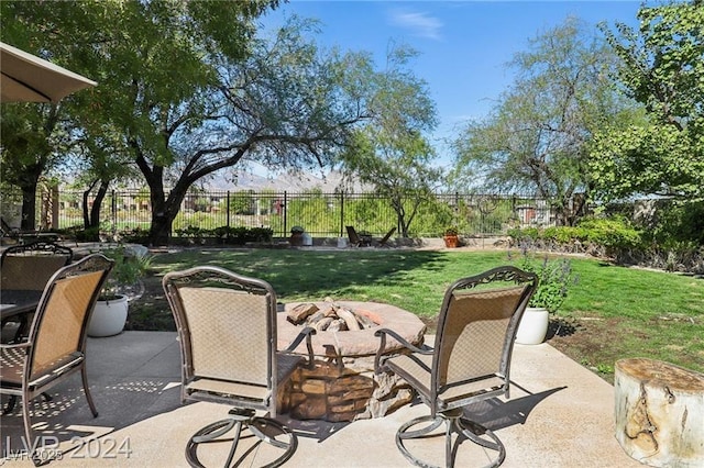 view of patio / terrace with fence