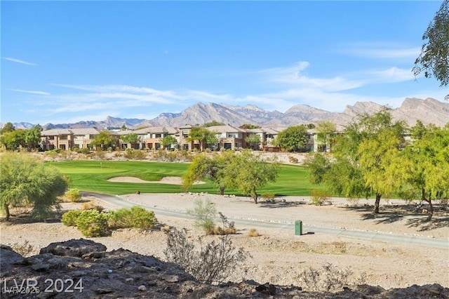 property view of mountains with view of golf course