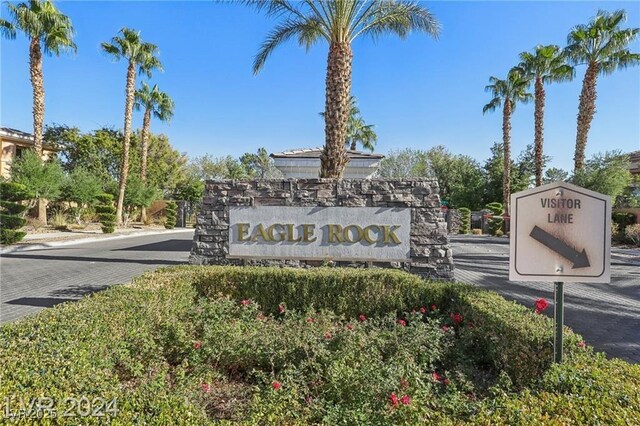 view of community sign