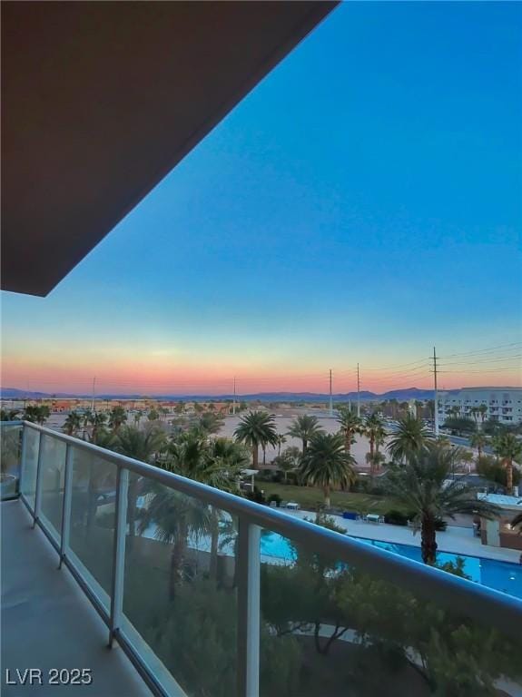 8255 Las Vegas Blvd Unit 415, Las Vegas, NV 89123 - view of balcony at dusk