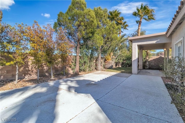 view of patio / terrace with a fenced backyard