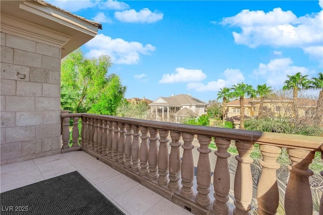 balcony with a residential view