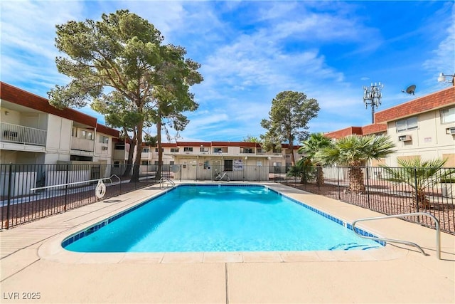 community pool with fence