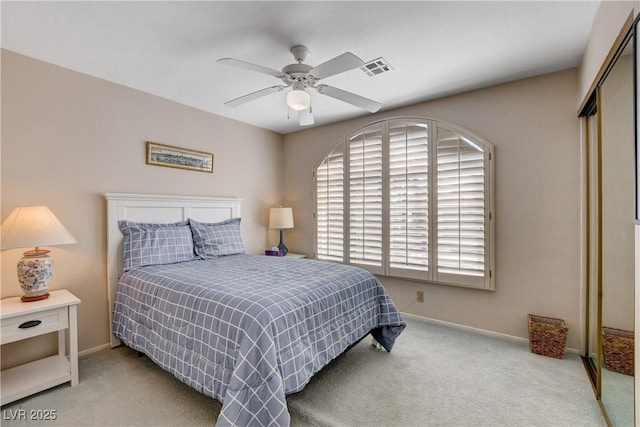 7624 Nocturne Ct, Las Vegas, NV 89128 - carpeted bedroom featuring a closet, baseboards, and a ceiling fan