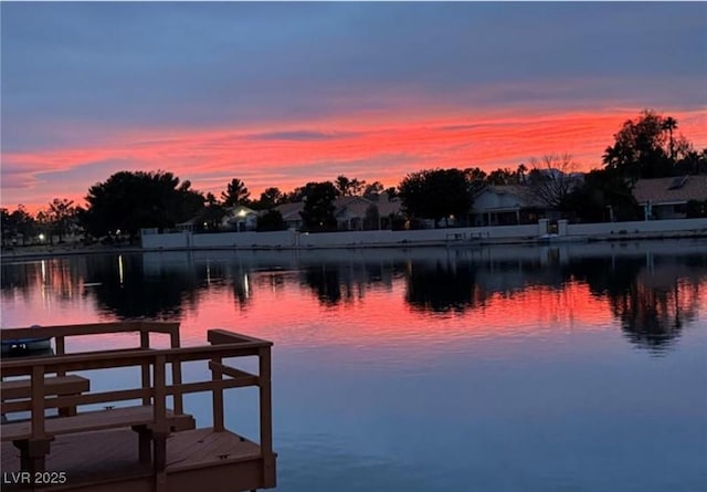 7624 Nocturne Ct, Las Vegas, NV 89128 - dock area featuring a water view