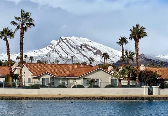 7624 Nocturne Ct, Las Vegas, NV 89128 - exterior space with a water and mountain view