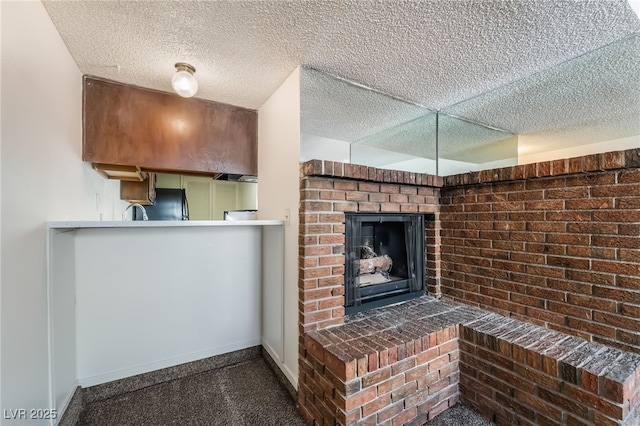 2667 Aracatuba Ave, Las Vegas, NV 89121 - interior space with a brick fireplace