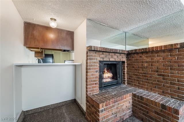 2667 Aracatuba Ave, Las Vegas, NV 89121 - reception with a brick fireplace