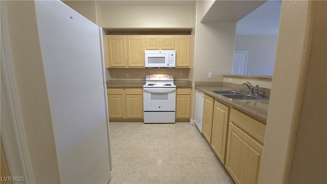 8000 W Badura Ave Unit 1019, Las Vegas, NV 89113 - kitchen featuring white appliances and light brown cabinetry