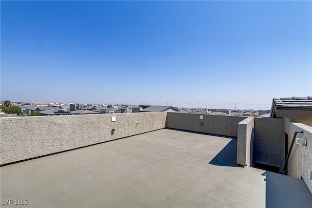 view of patio / terrace featuring a residential view