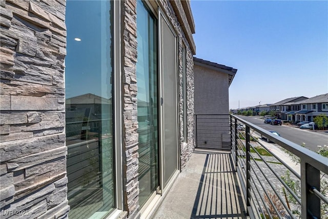 balcony with a residential view