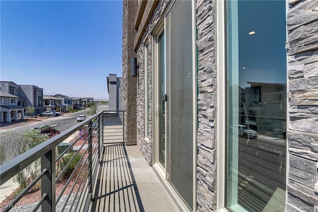 balcony featuring a residential view