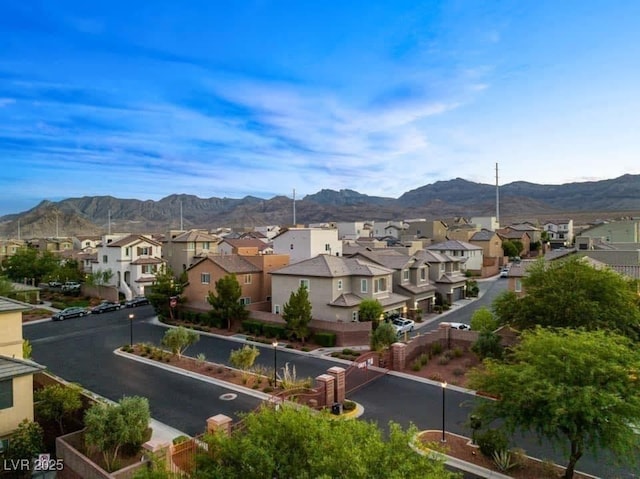 mountain view featuring a residential view