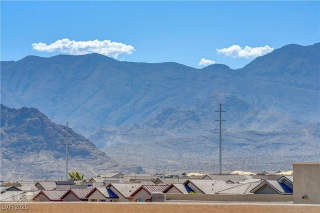 mountain view featuring a residential view