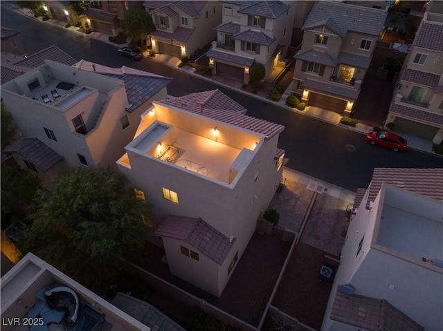 aerial view featuring a residential view