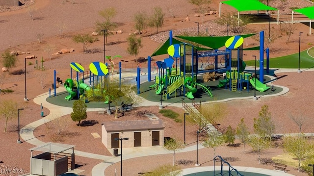 view of community jungle gym