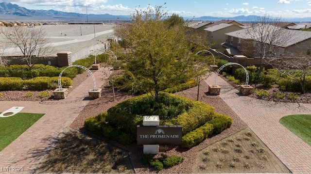 view of home's community with a mountain view