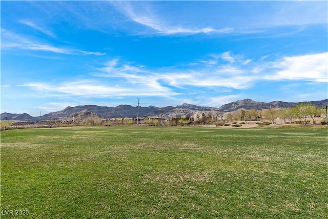 property view of mountains featuring a rural view