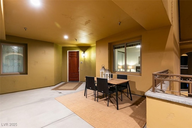 view of patio with outdoor dining area