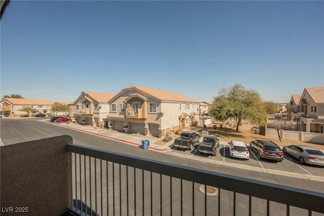 balcony with a residential view