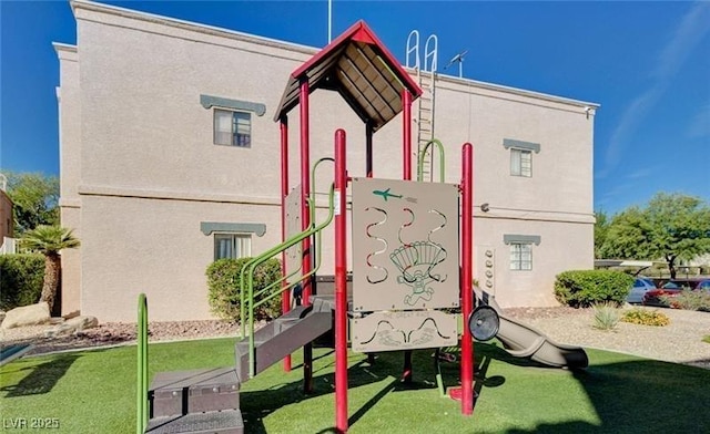 view of community jungle gym