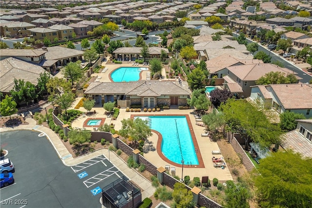 drone / aerial view featuring a residential view