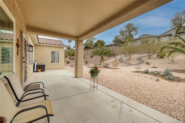 view of patio featuring a fenced backyard