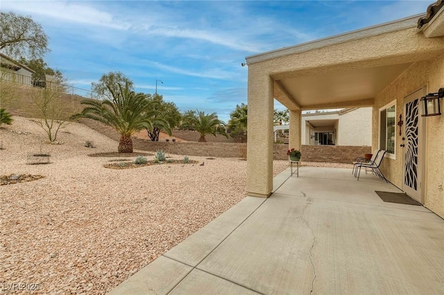 view of yard featuring a patio area