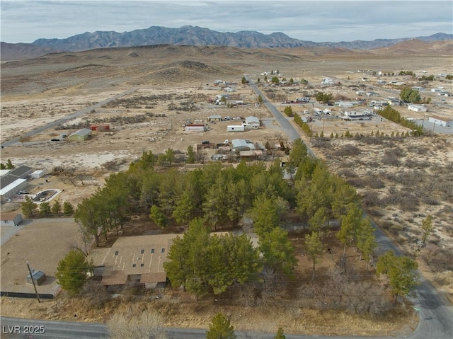 drone / aerial view with a mountain view