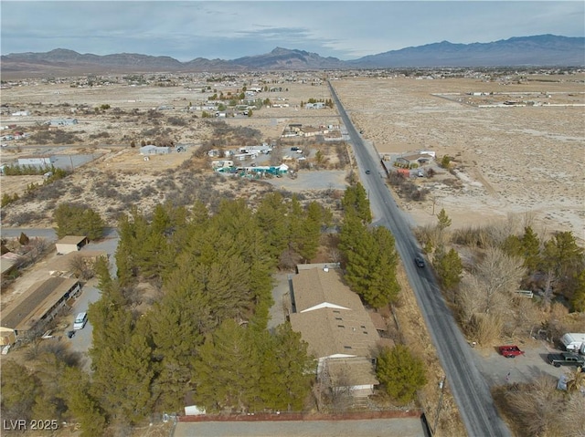 aerial view featuring a mountain view