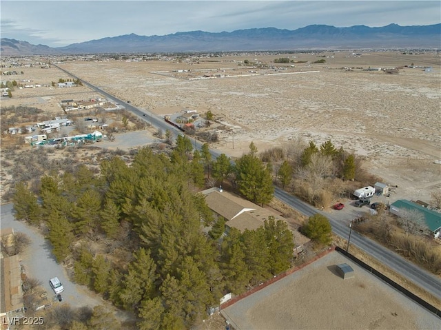 drone / aerial view with a mountain view