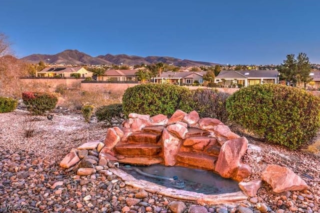 mountain view with a residential view