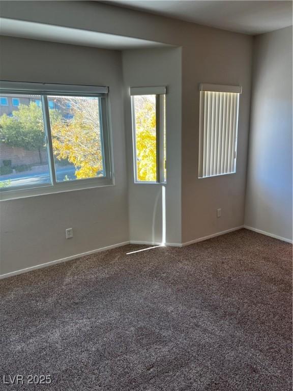 empty room with baseboards and carpet flooring