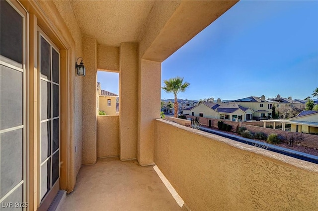 balcony with a residential view