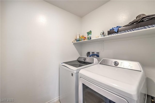 laundry room featuring laundry area and washer and dryer