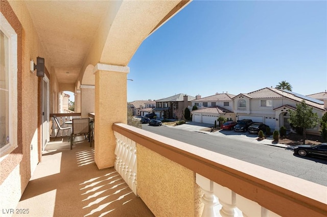 balcony featuring a residential view