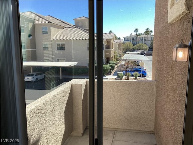 balcony with a residential view