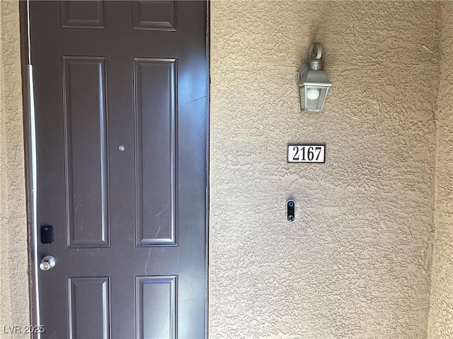 details featuring stucco siding