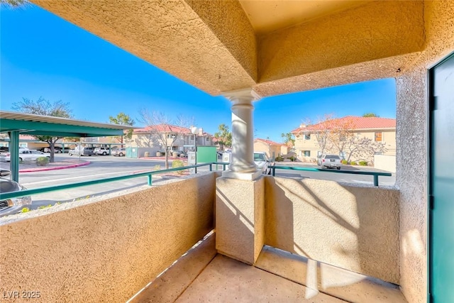 balcony with a residential view