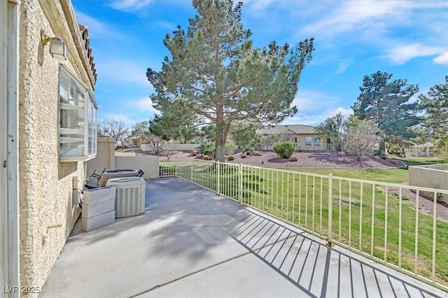 view of patio / terrace featuring central AC