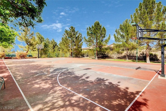 view of basketball court with community basketball court