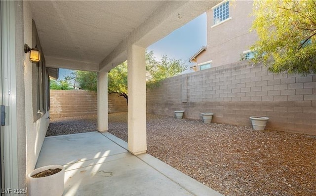 view of patio / terrace featuring a fenced backyard